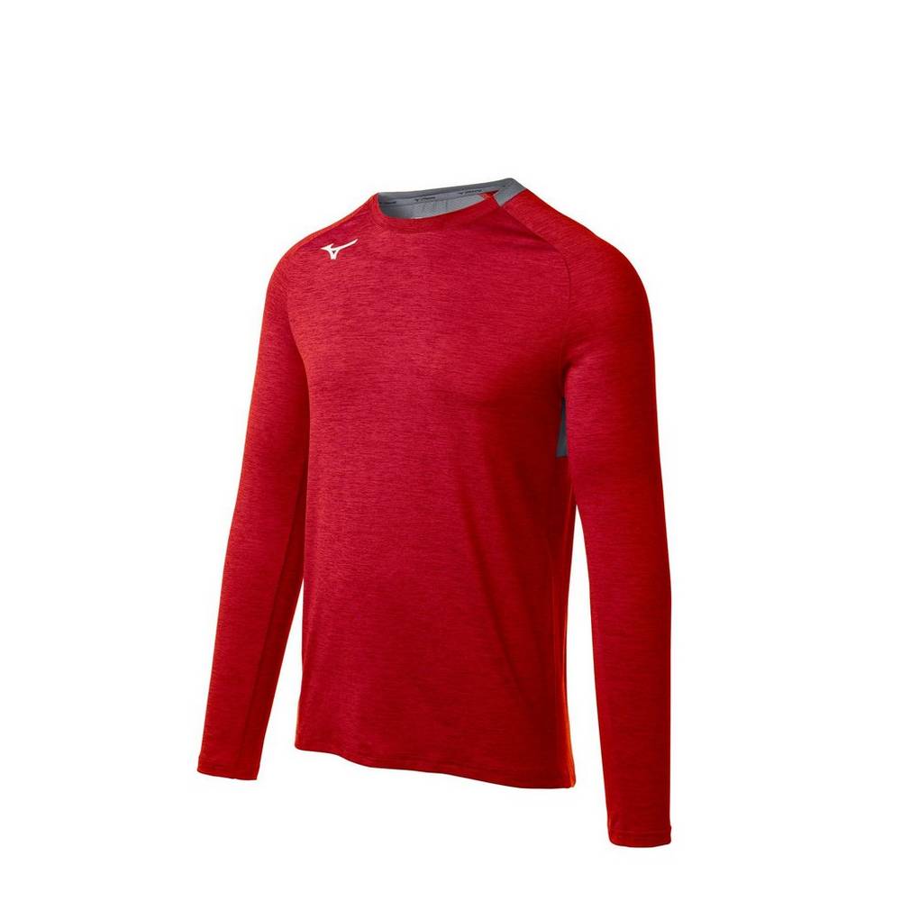 Panske Treningove Oblecenie Mizuno Alpha Long Sleeve Červené Vypredaj OHQC96704